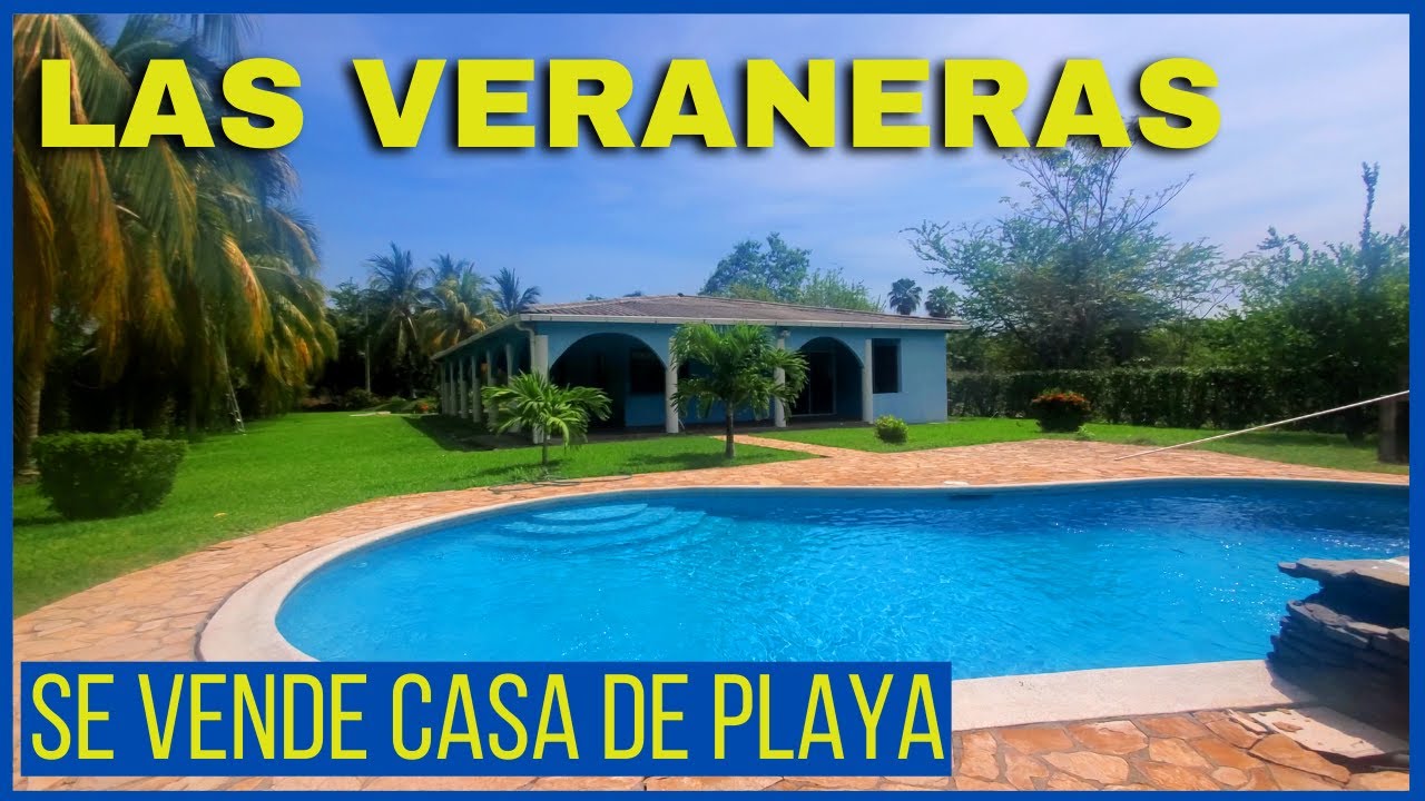 😲 HERMOSA CASA DE PLAYA EN RESIDENCIAL LAS VERANERAS CERCA DE DECAMERON EL SALVADOR