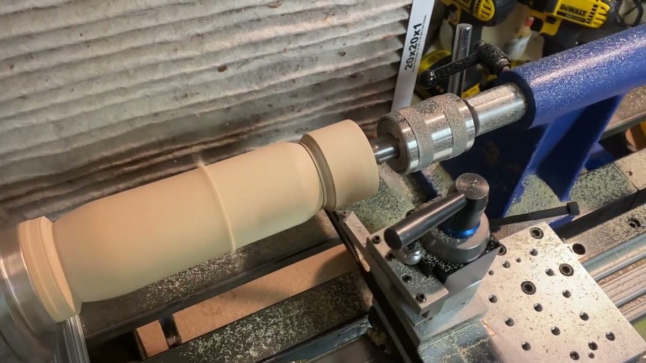 First cut in my converted wood lathe to cnc