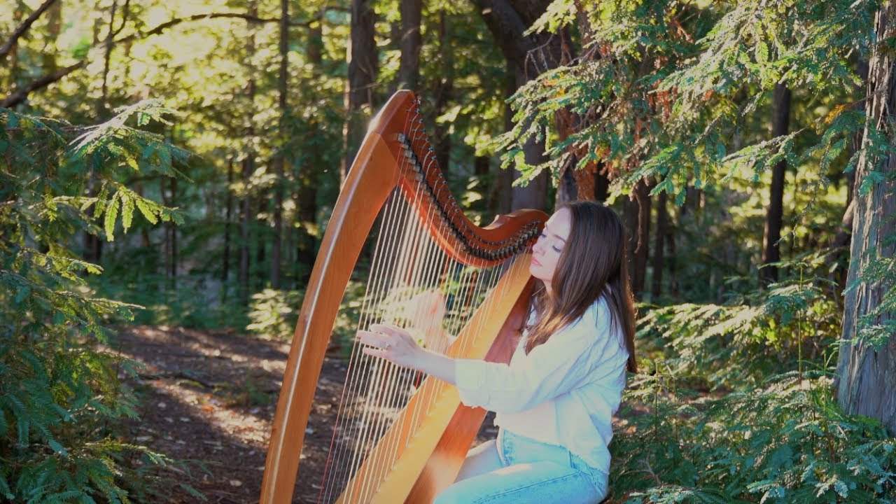 Calming Harp Music I 1 Hour Soothing Instrumental | Sarah Bhalla