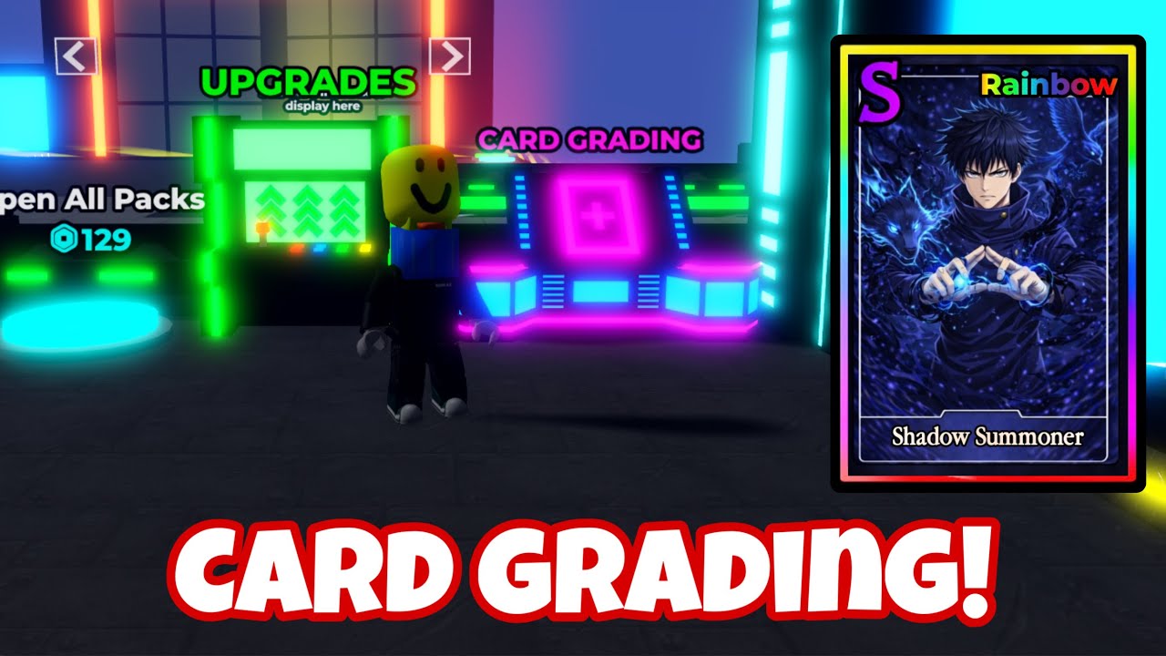 NEW CARD GRADING UPDATE IN ANIME CARD COLLECTION!! (roblox)