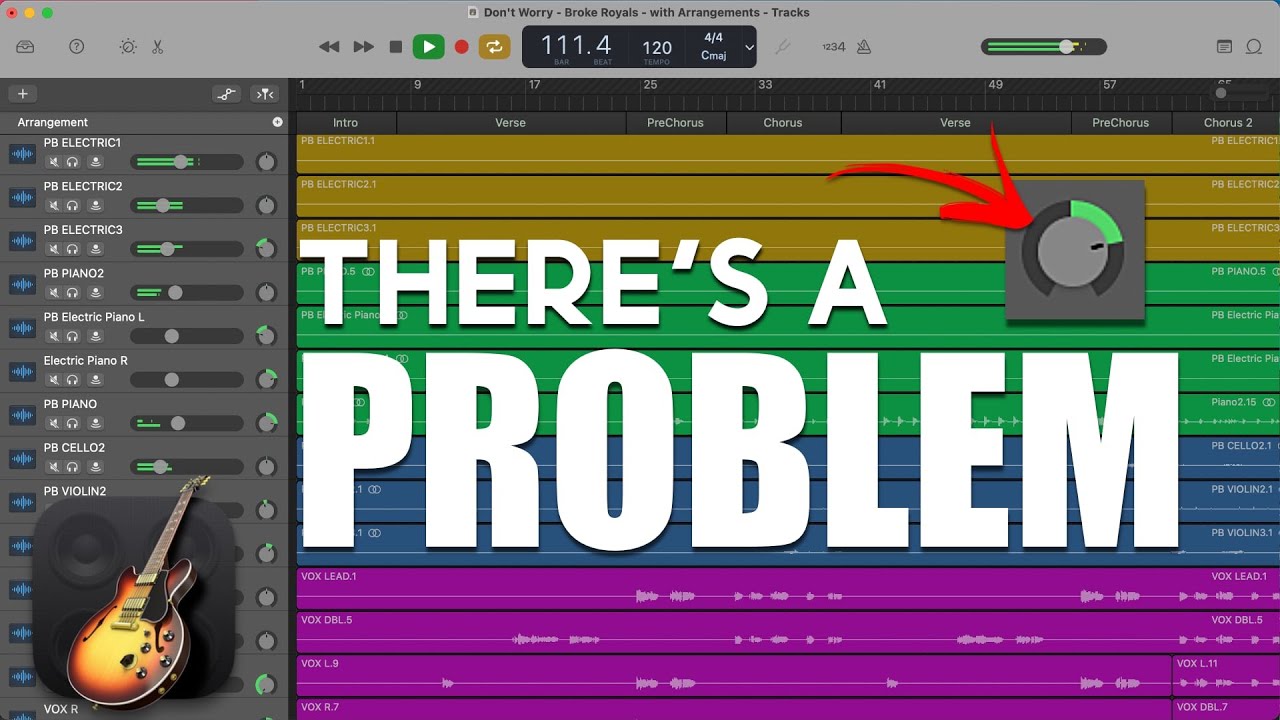Проблема с панорамированием в GarageBand...