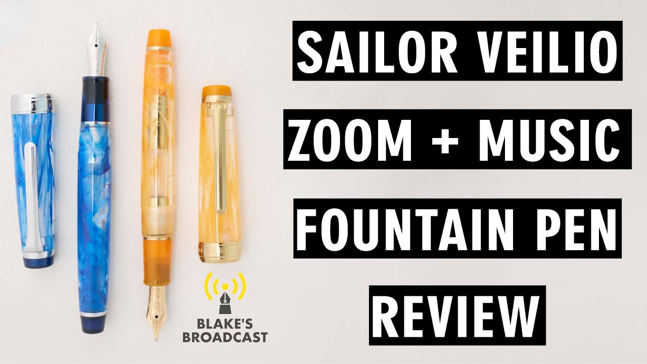 Sailor Veilio Music and Zoom Nib Fountain Pen Review 4K