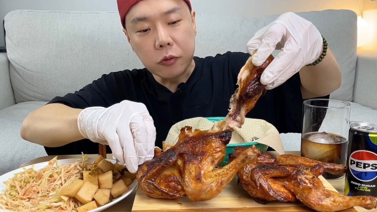 한국 치킨의 근본! 기름기 쫙 뺀 옛날통닭 2마리🔥 치킨 먹방