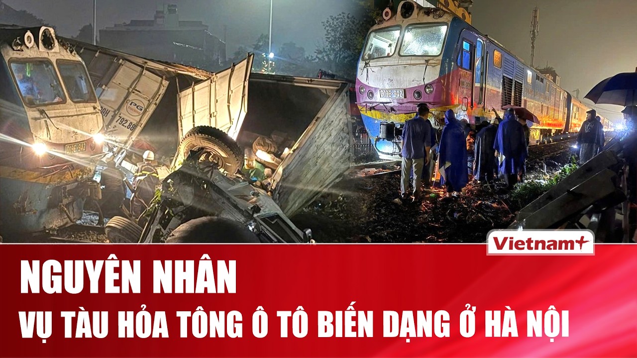 Nguyên nhân vụ tàu hỏa tông ô tô biến dạng khiến người tử vong ở Hà Nội: Tài xế cố tình vượt đèn báo