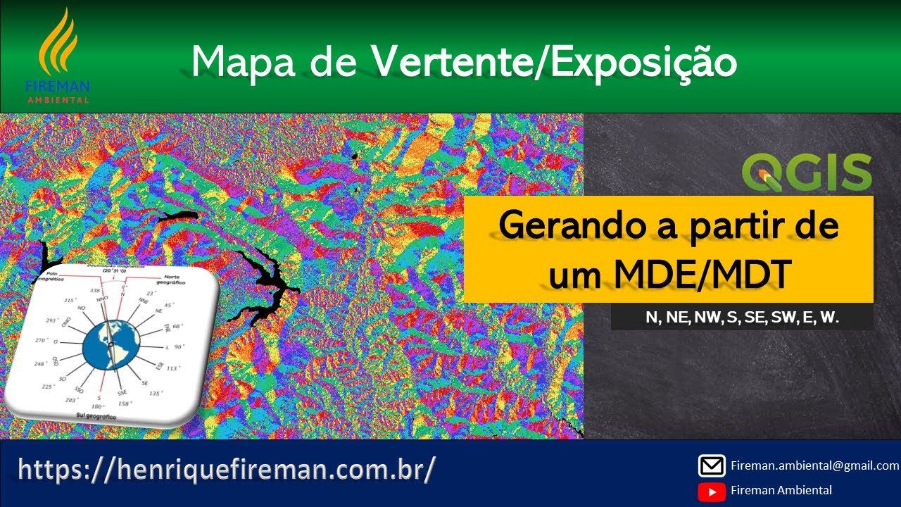 Mapa de Vertente/Exposição - QGIS