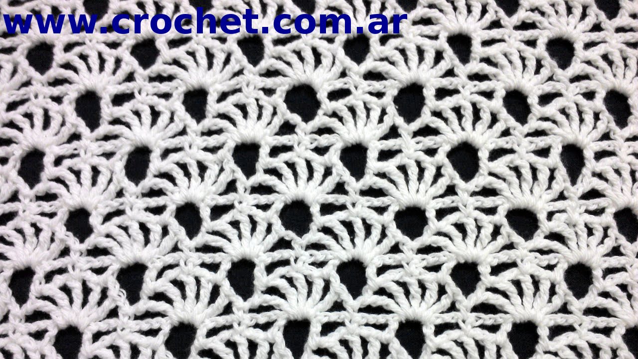 PUNTO fantasía en tejido #crochet o ganchillo (N° 73) tutorial paso a paso. Moda a Crochet