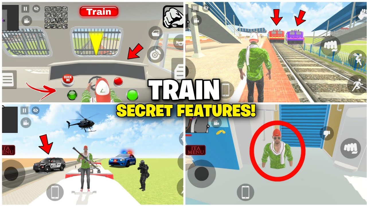 Train - Secret Features 🔥 indian Theft Auto Simulator New Update Secret Features | KXP VINEET YT