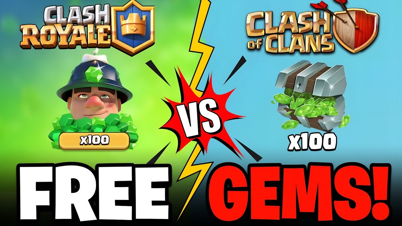 Claim your free 100 gems in Clash of Clans & Clash Royale from Supercell Store.