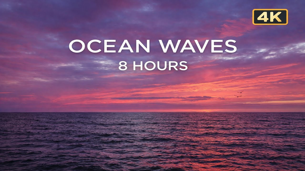 Ocean Waves at Night 🌙 Deep Sleep Sounds | No Music | 8 Hours