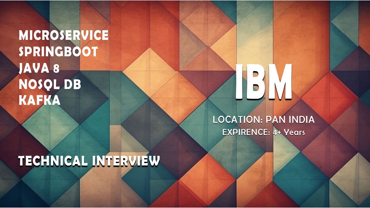 SELECTED? | IBM | Java microservice spring boot real time interview | Real time interview