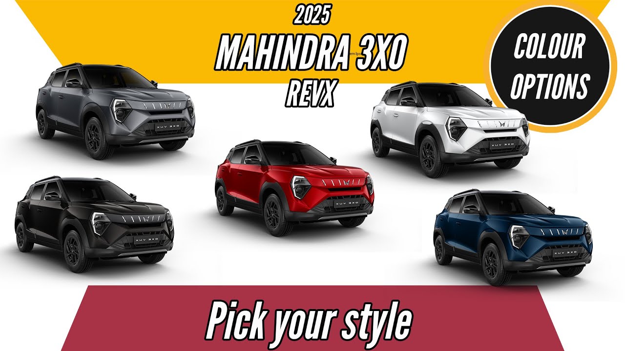 2025 Mahindra XUV 3XO RevX Colors - All Options - Images | AUTOBICS