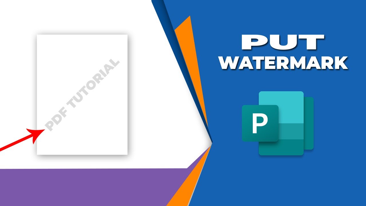 Как поставить водяной знак в Microsoft Publisher