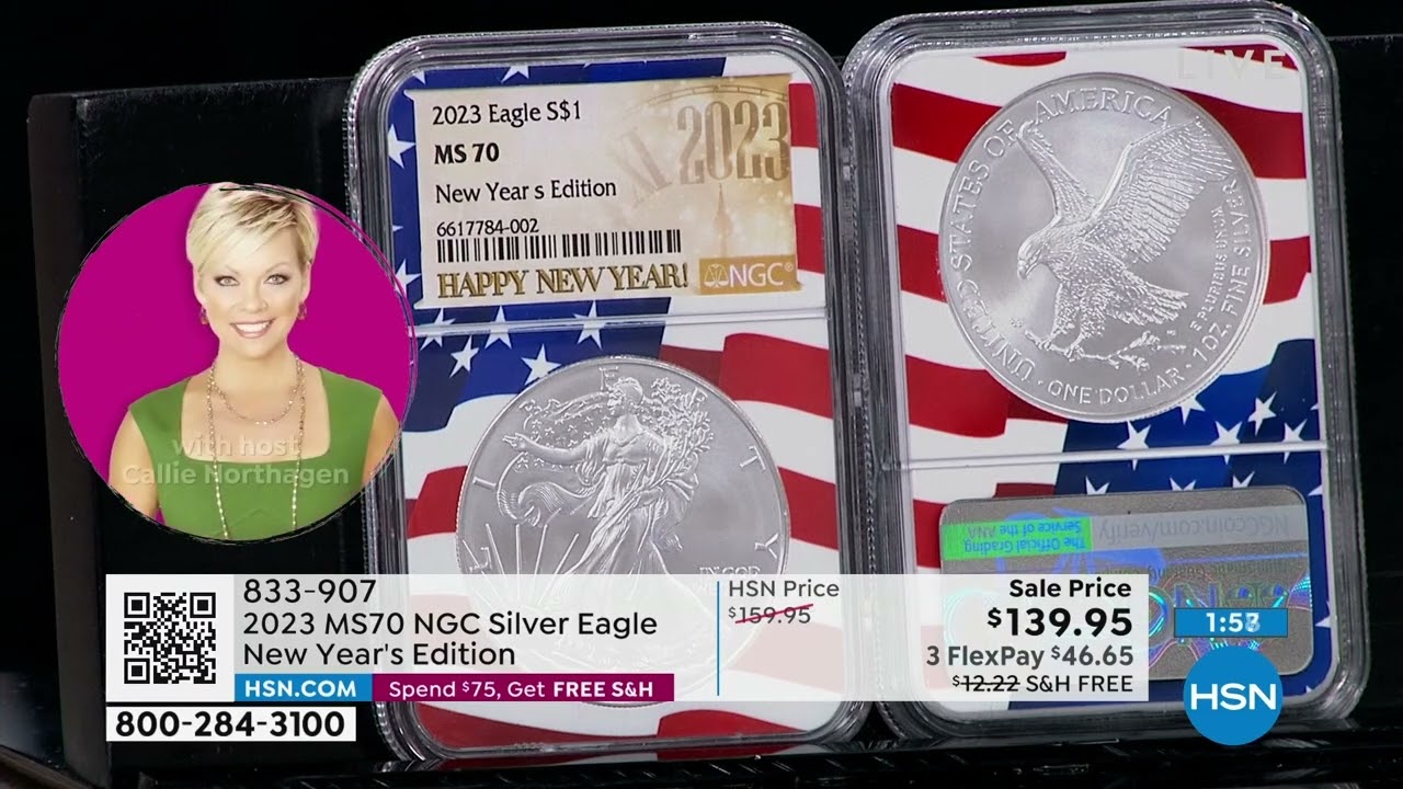 2023 MS70 NGC Silver Eagle Dollar New Year's Edition wit...