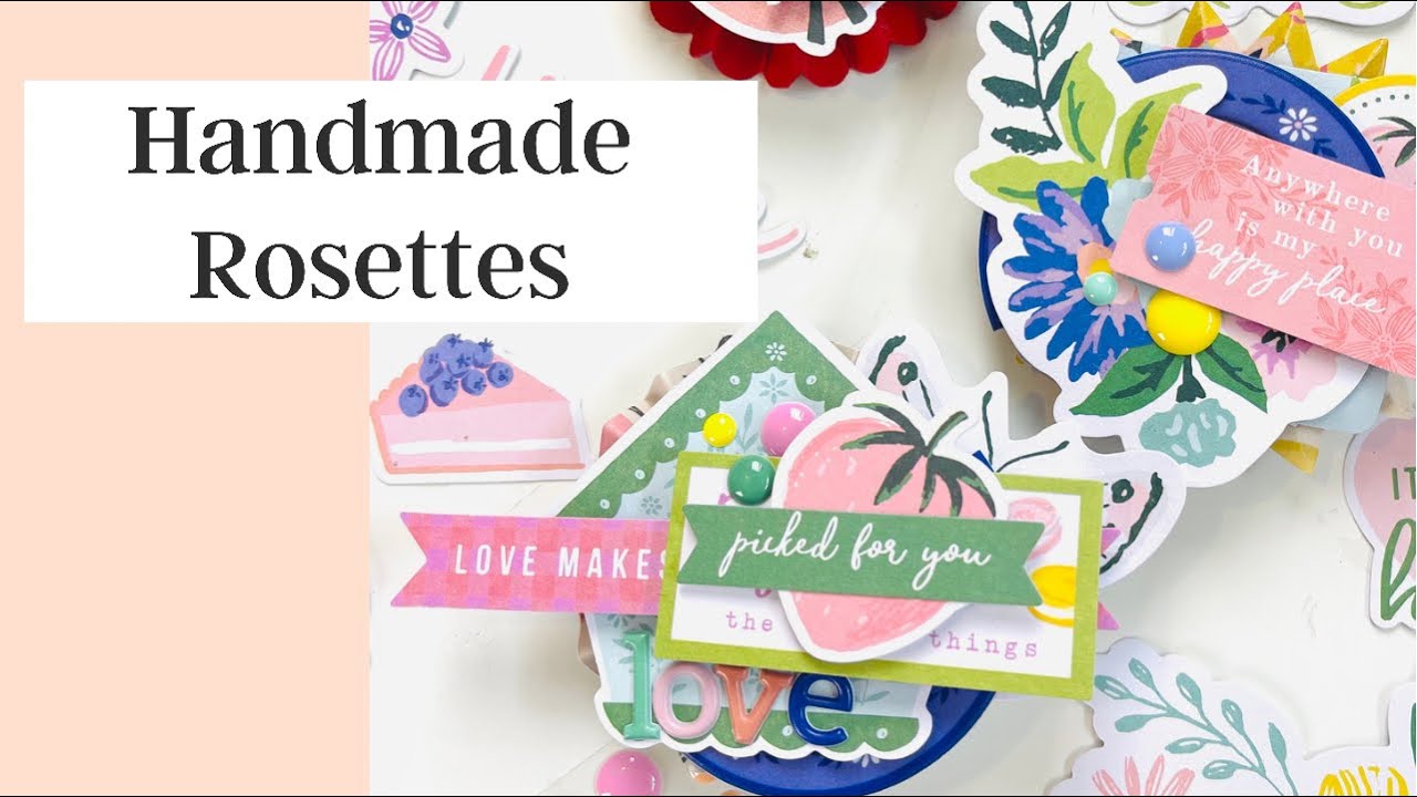 HANDMADE ROSETTES USING &ldquo;HAPPY BLOOMS&rdquo; PINKFRESH STUDIO /// Clique Kits International!