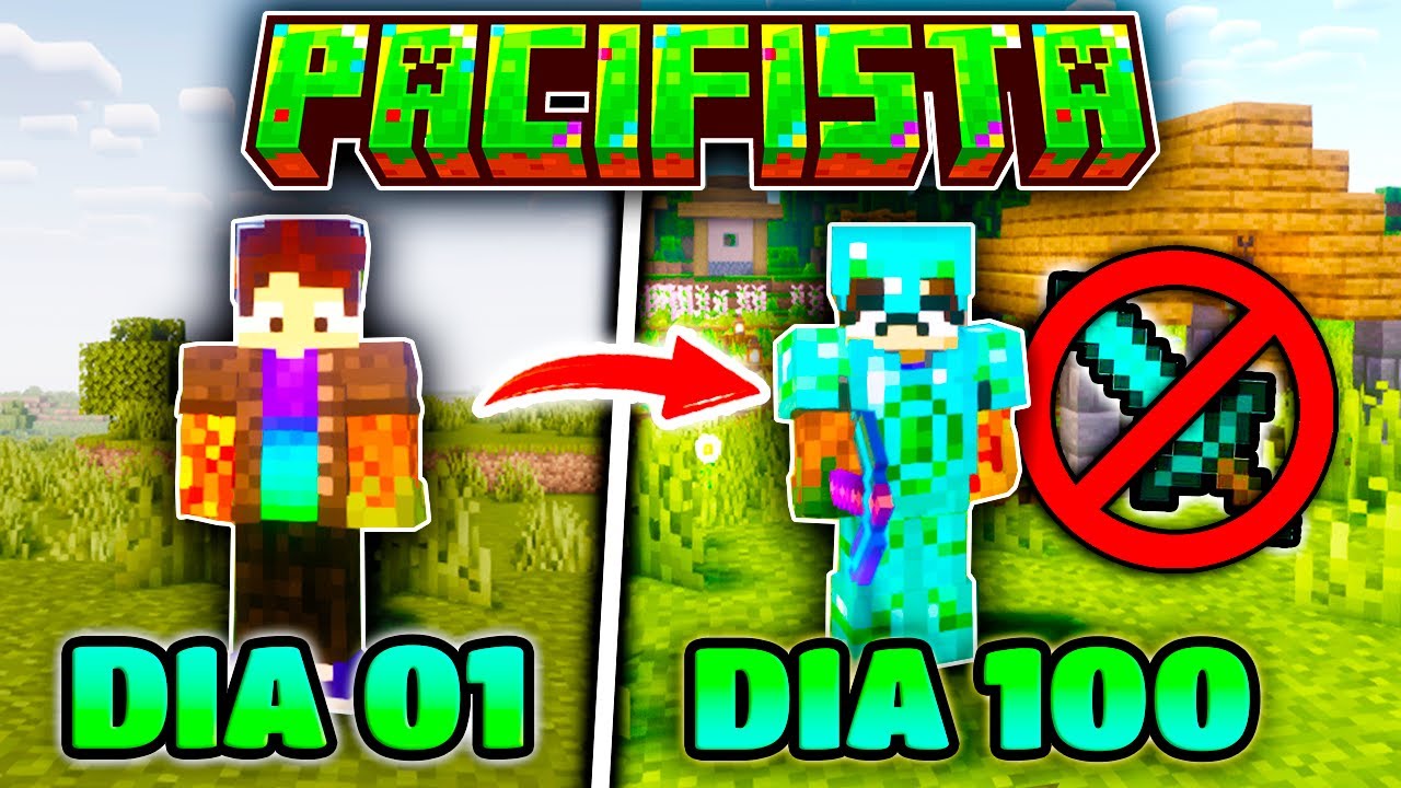 SOBREVIVI 100 DIAS COMO PACIFISTA NO MINECRAFT - O FILME