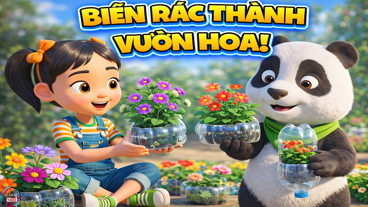 Milo & Cam My Thử Thách Làm Vườn Chuông Gió Từ Chai Nhựa Tái Chế Ở Nông Trại ✨