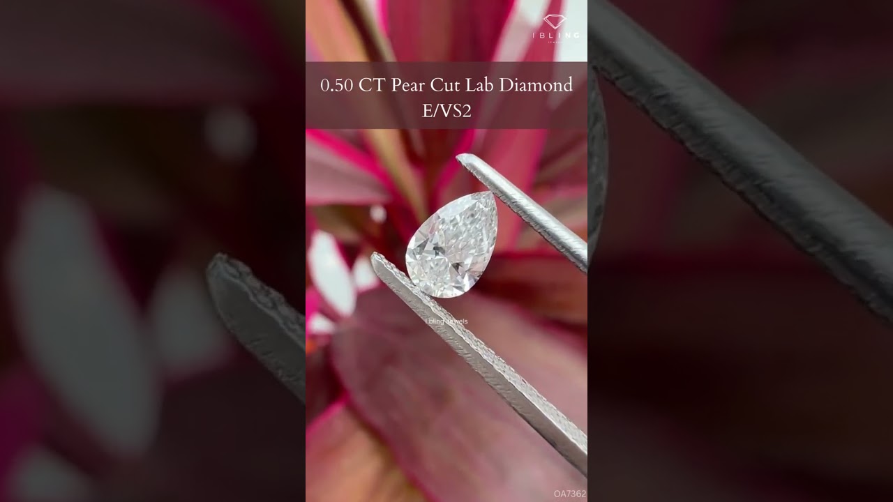 Pear Cut Lab Diamond 