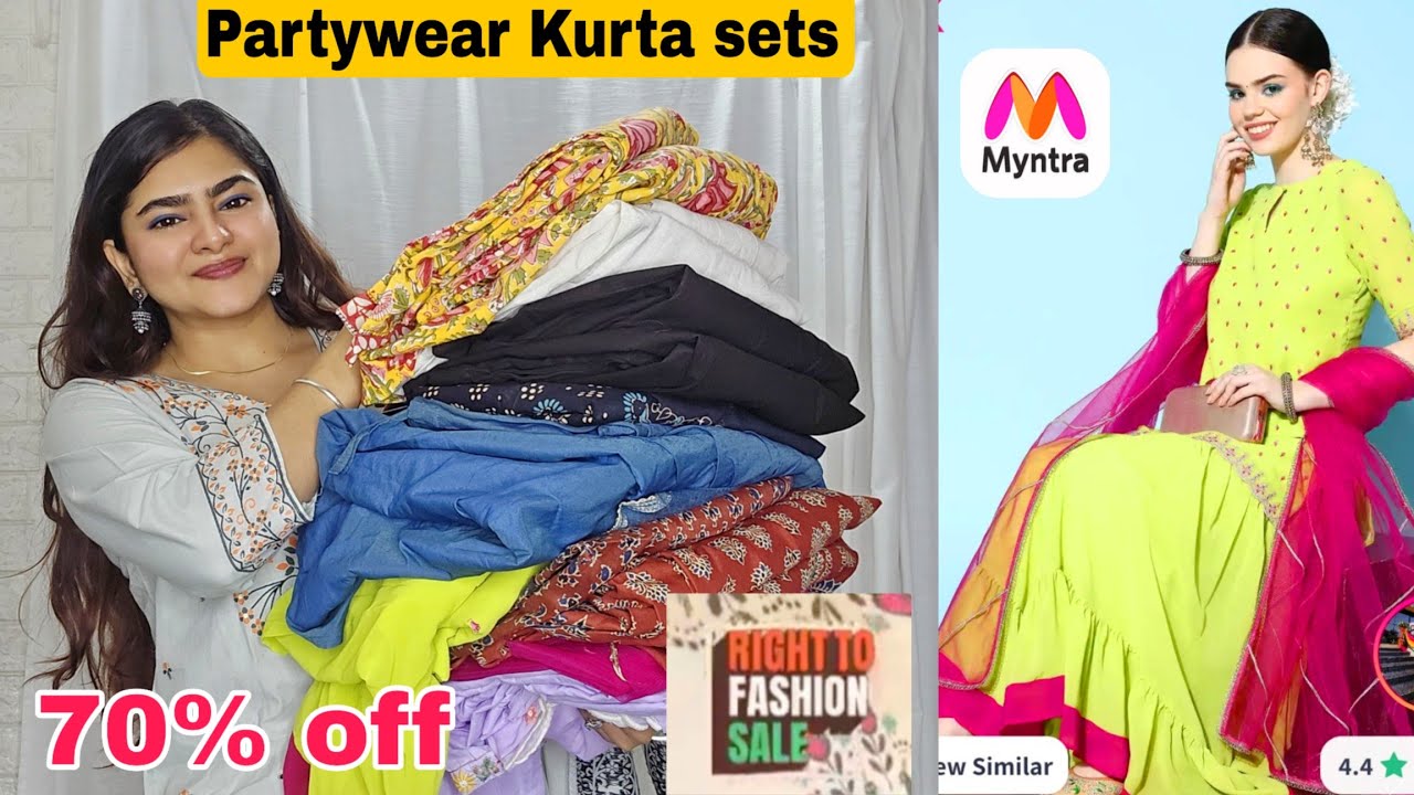Myntra 70% off Ethnic Partywear Kurta sets | Latest Designer kurta sets | Myntra Sale 😇😇