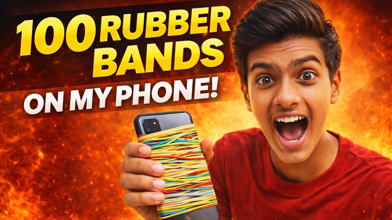 I Put 100 Rubber Bands On My Phone 😱 Will It Break?