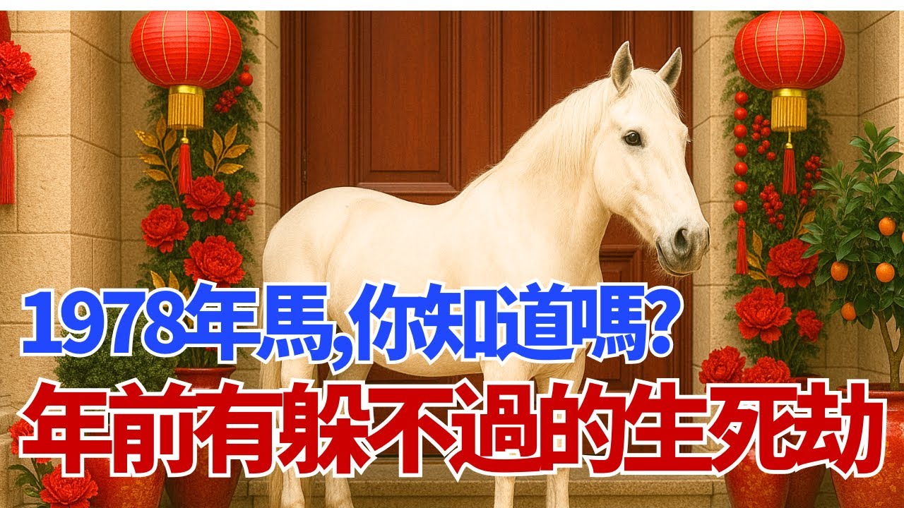1978年屬馬人，你知道嗎？年底前你有躲不過的「生死劫」，挺過去，你將一順百順！生肖馬必看！#1978年屬馬 #屬馬 #生肖馬 #戊午馬 #生死劫 #化解 #命理 #運程 #生肖運勢 #轉運