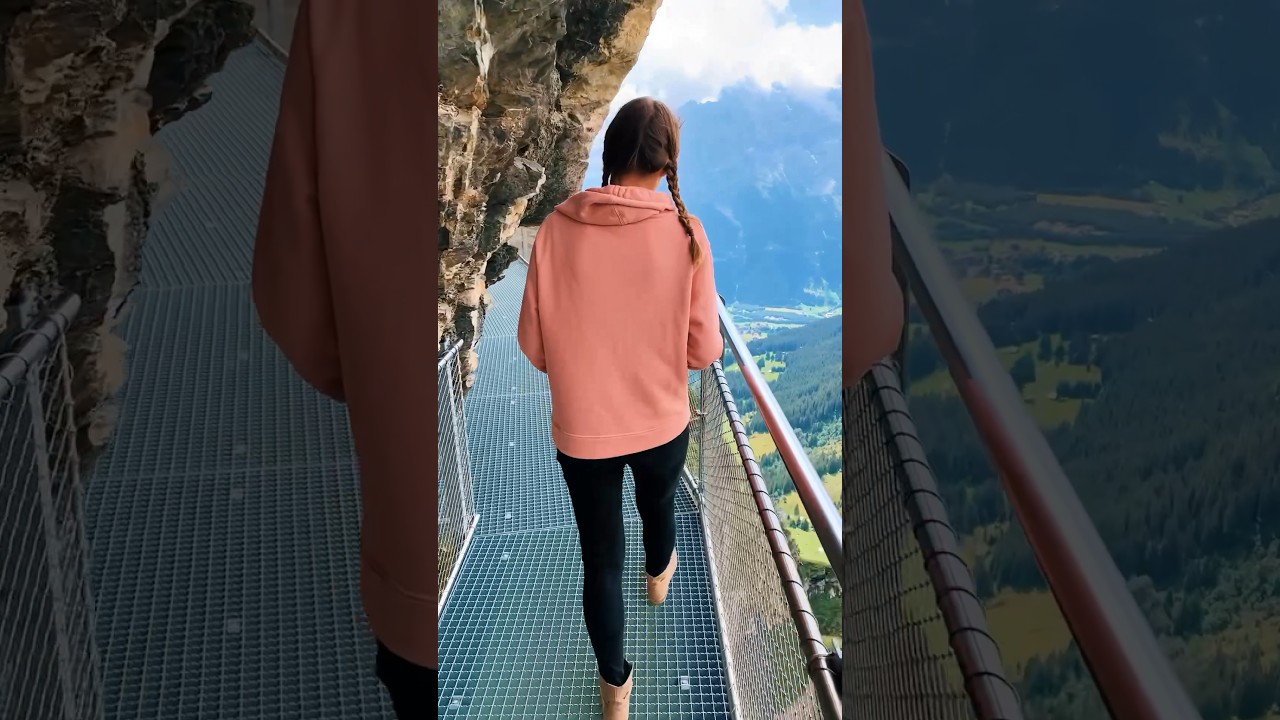 First Cliff Walk Grindelwald🇨🇭 #switzerland #swissalps #grindelwald #shorts