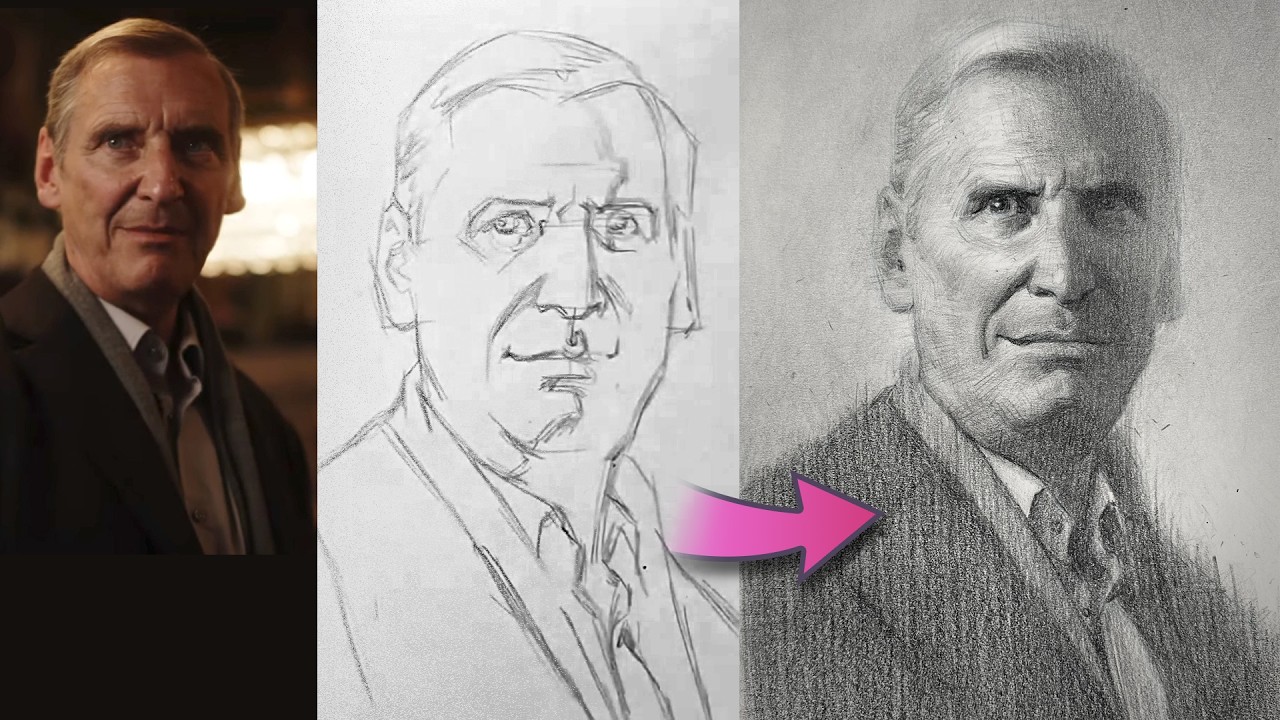 How I Design a Portrait Drawing (Designing vs Copying)