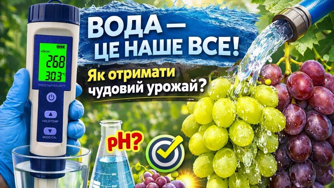 Вода вирішує все! Чи потрібен pH-метр на винограднику?