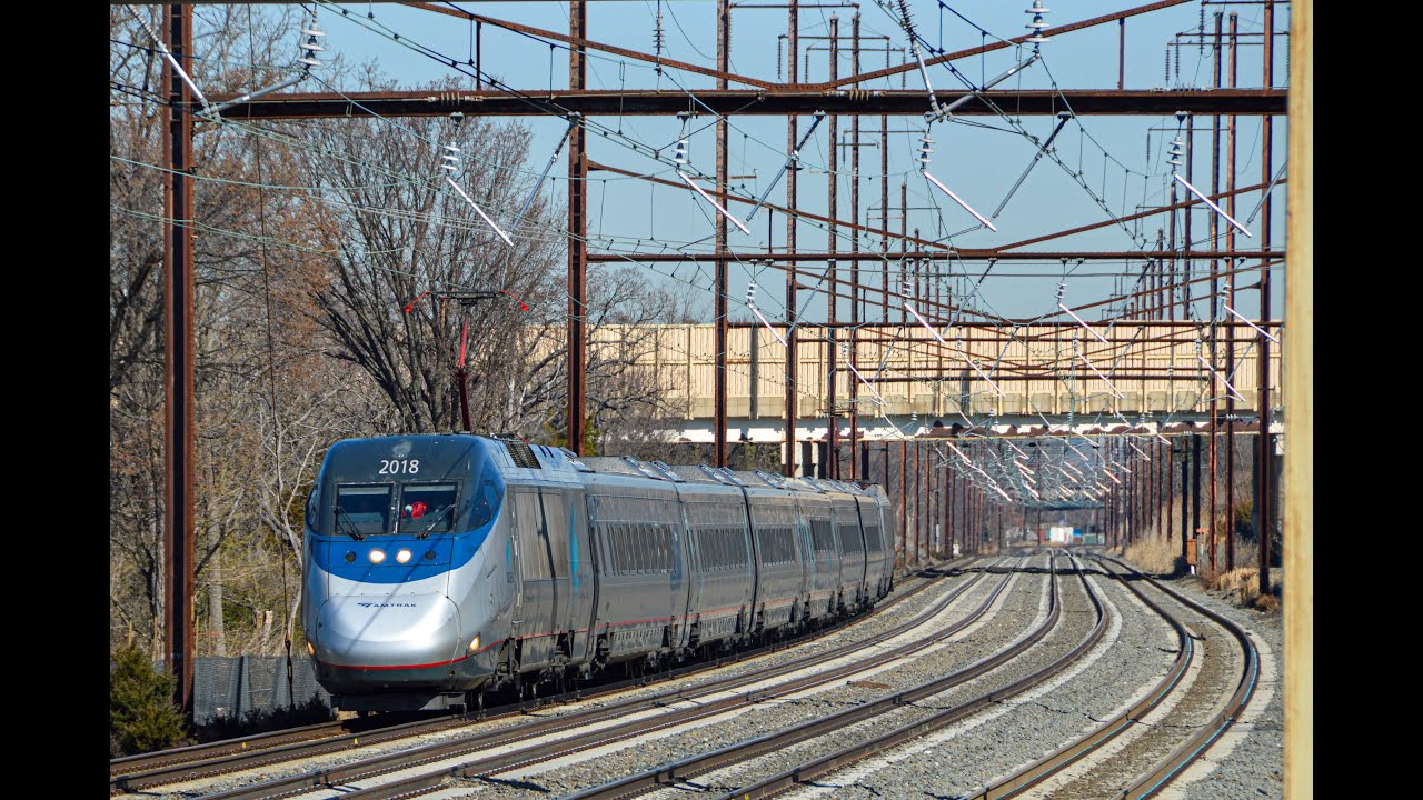 High Speed Action on Amtrak’s Northeast Corridor in Halethorpe MD - 3/11/2025