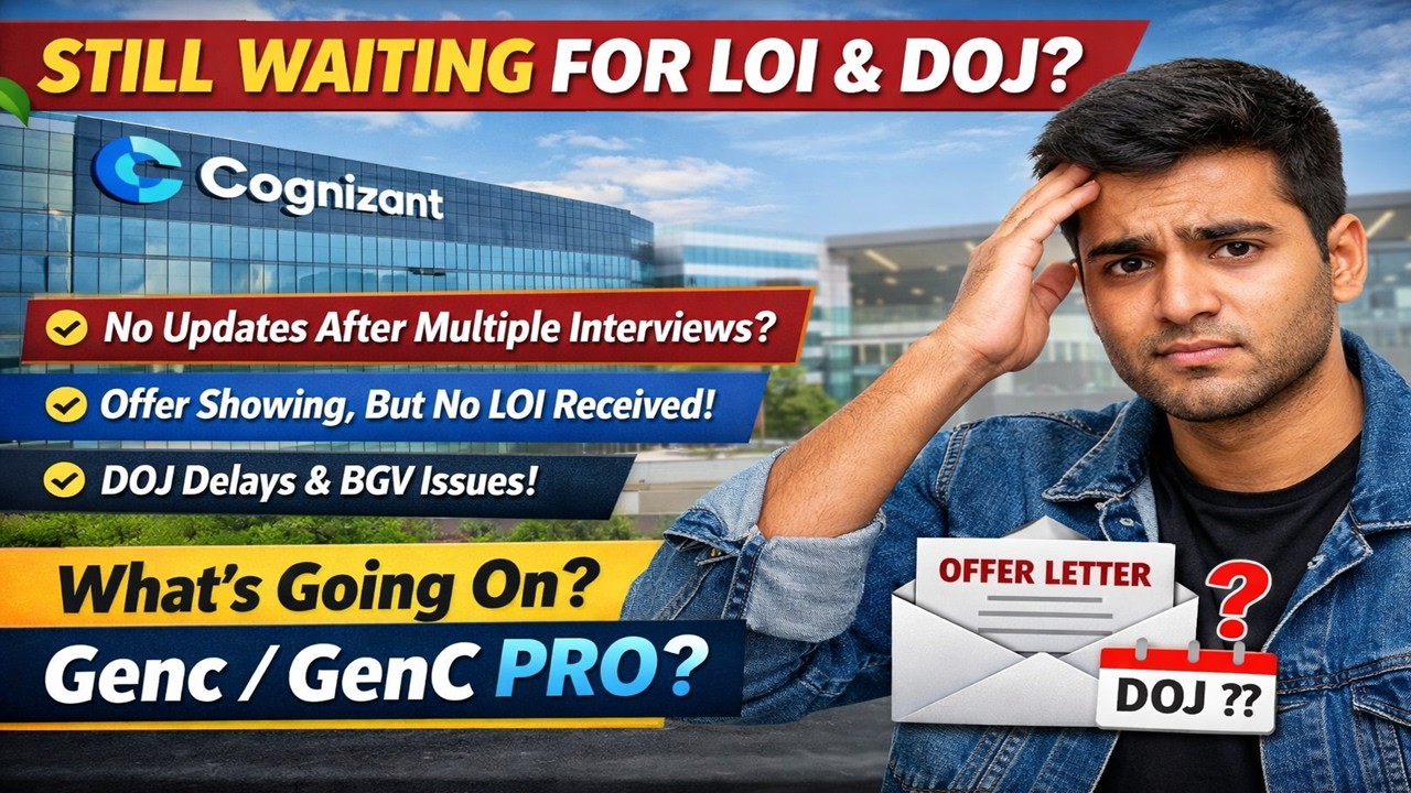 Cognizant LOI & DOJ Delay 2026😱 | Offer Showing But No LOI? | GENC / GENC PRO / CIS Role Full Update