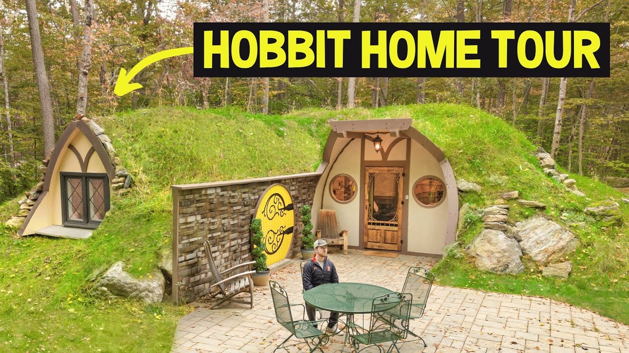 LORD OF THE RINGS HOBBIT HOME w/ 3 FIREPLACES & POND! Full Airbnb Tour