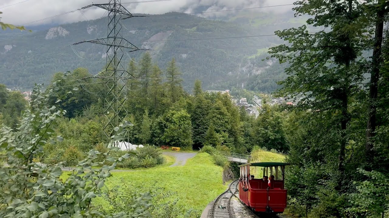 Meiringen Funicular Ride | Haslital Valley Ascent | Switzerland 4K