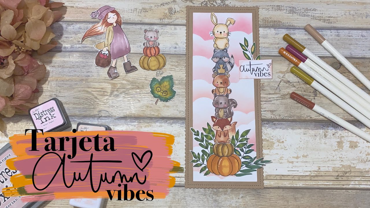 CÓMO HACER · TARJETA: FONDOS con TINTAS, COLOREANDO SELLOS con ROTULADORES de ALCOHOL | CARD MAKING