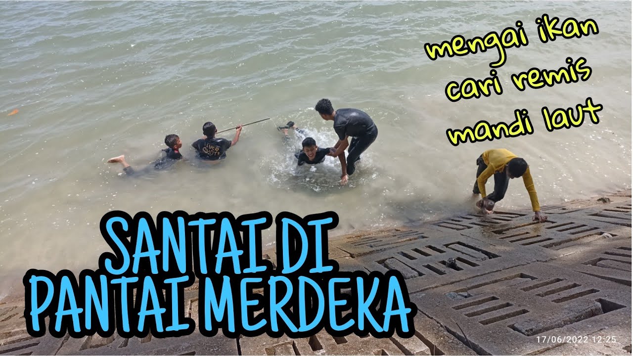 #EP579 Mandi Manda di Pantai Merdeka Kedah - santai-santai tepi laut