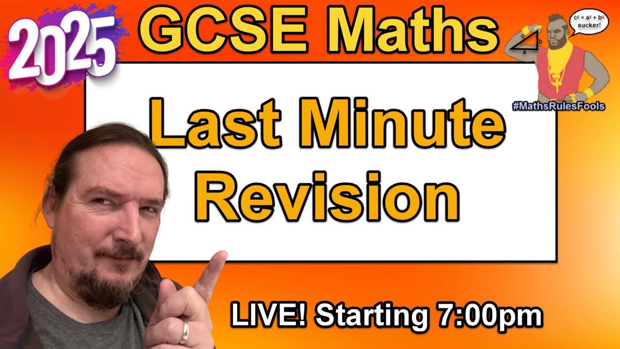 LIVE!  GCSE Maths Paper 3 - Last Minute Essential Revision! (Predicted Paper) AQA OCR EdExcel
