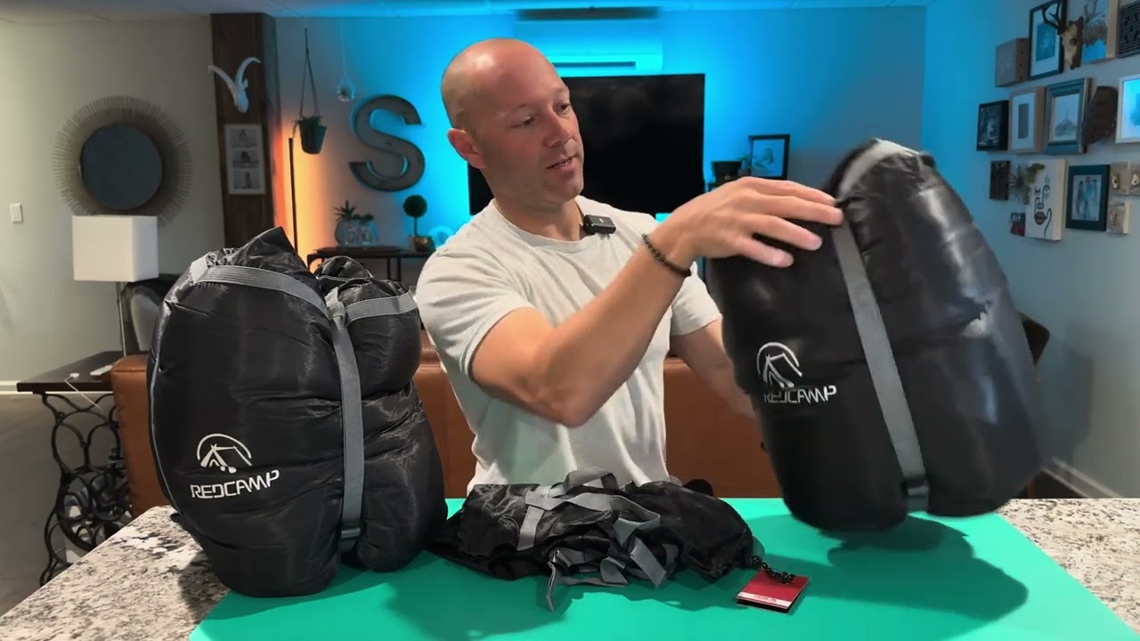 REDCAMP Sleeping Bag Stuff Sack, Black M, L, XL and XXL Compression Sack
