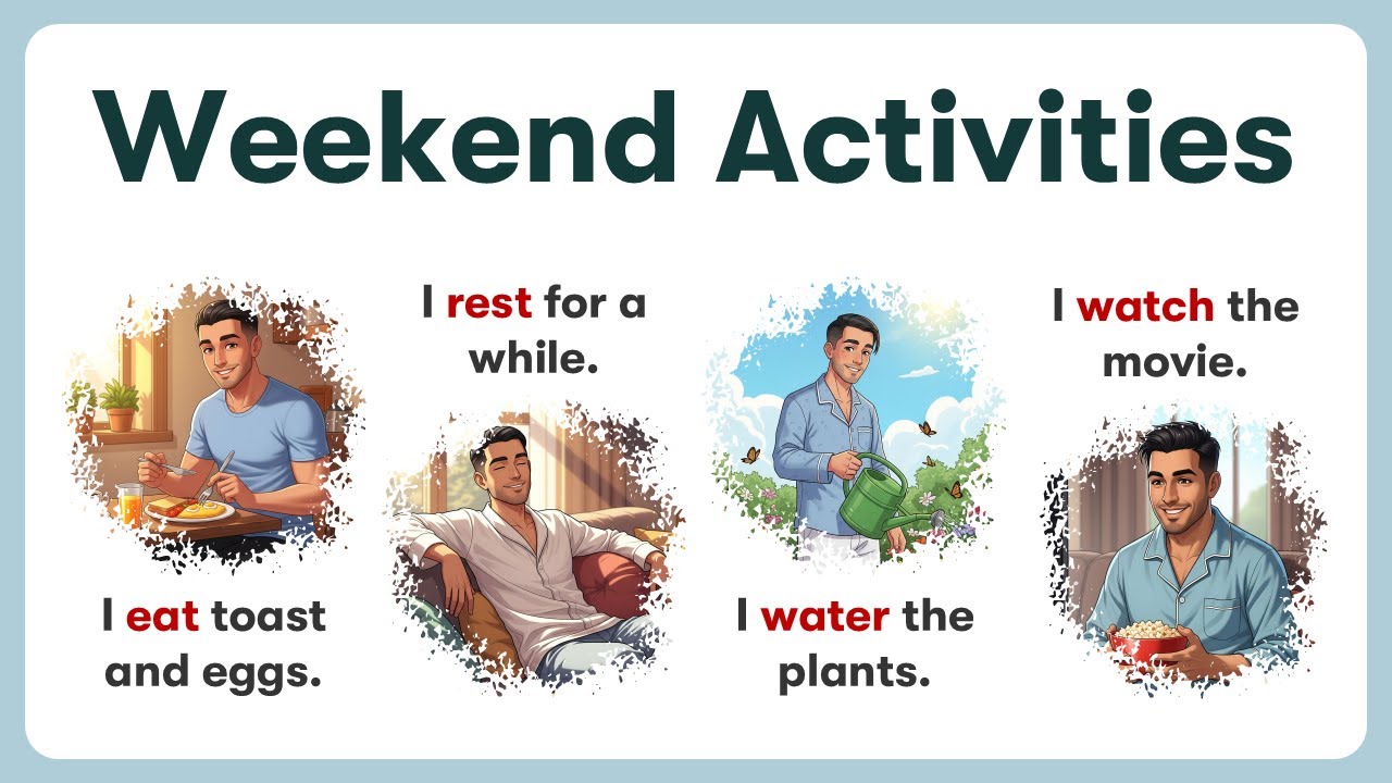 English daily sentences: Weekend Activities – Common Sentences in English About 
