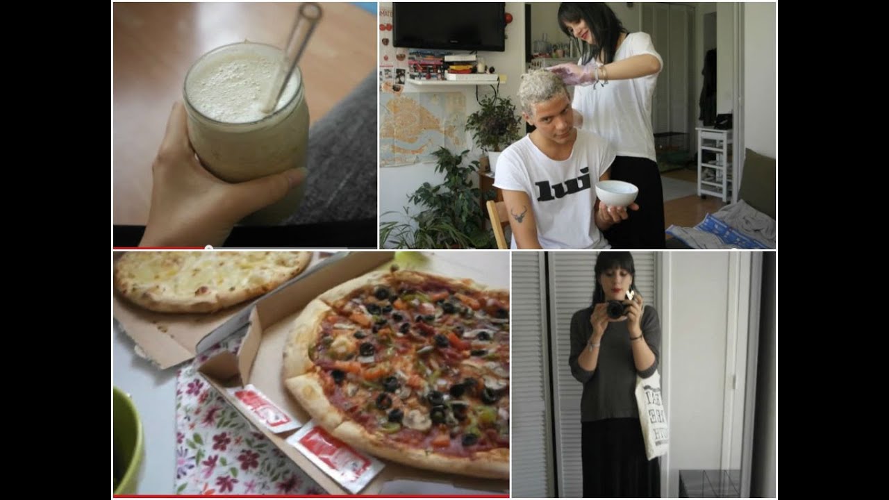 VLOG Grocery shopping+doing my friend's hair and PIZZA