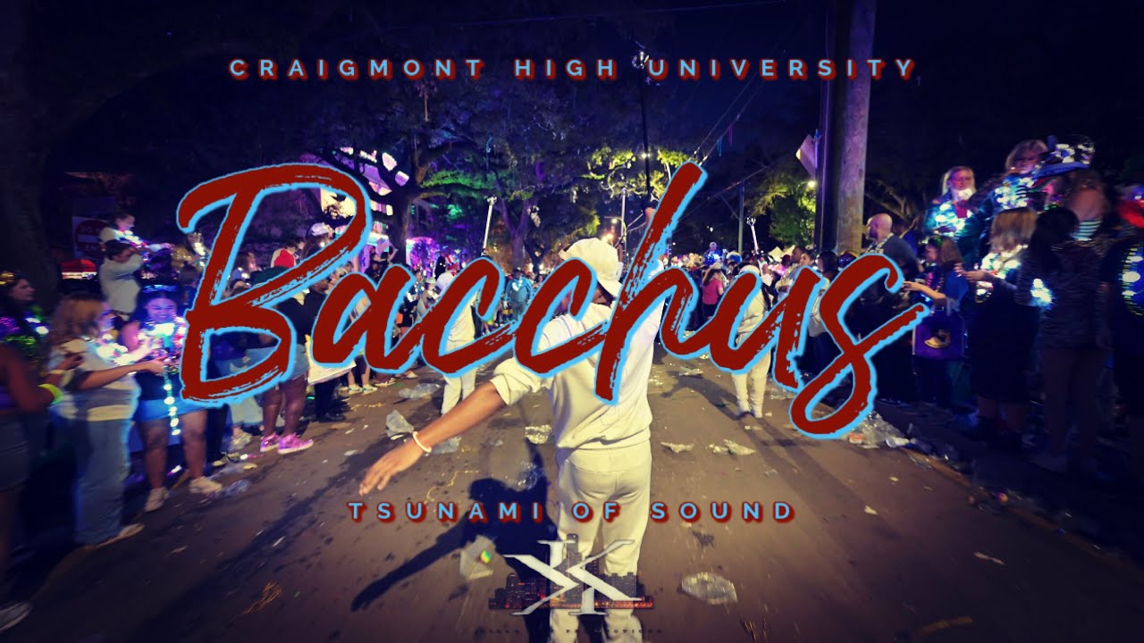 Craigmont High University Marching in the 2026 Krewe Bacchus Parade