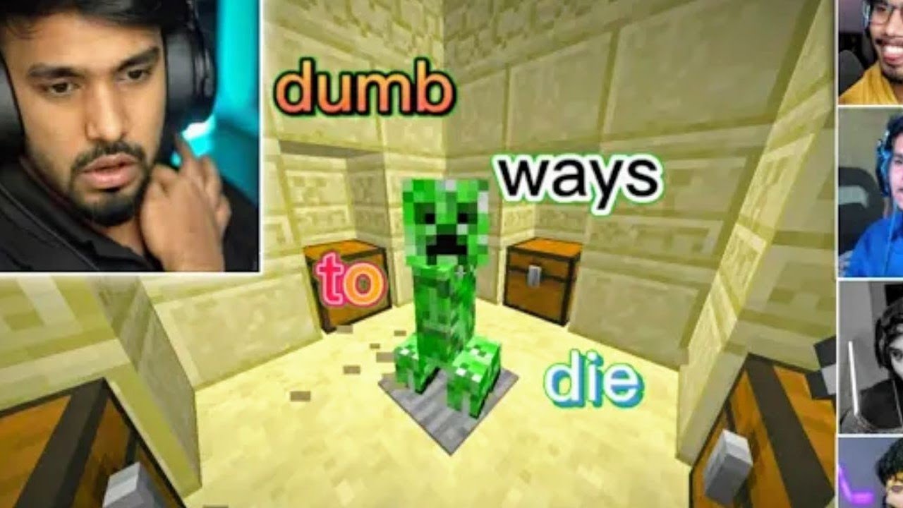 INDIAN GAMERS funny moments in Minecraft ⚫ techno gamerz, bbs, live Insaan, gamerfleet, part-1&part2