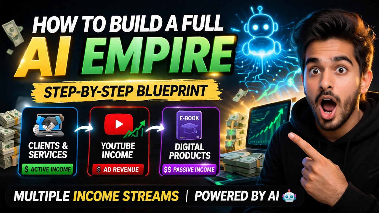 AI Empire Strategy: Make Money from 5 Sources 💰#aibusiness #makemoneyonline #passiveincome #ai