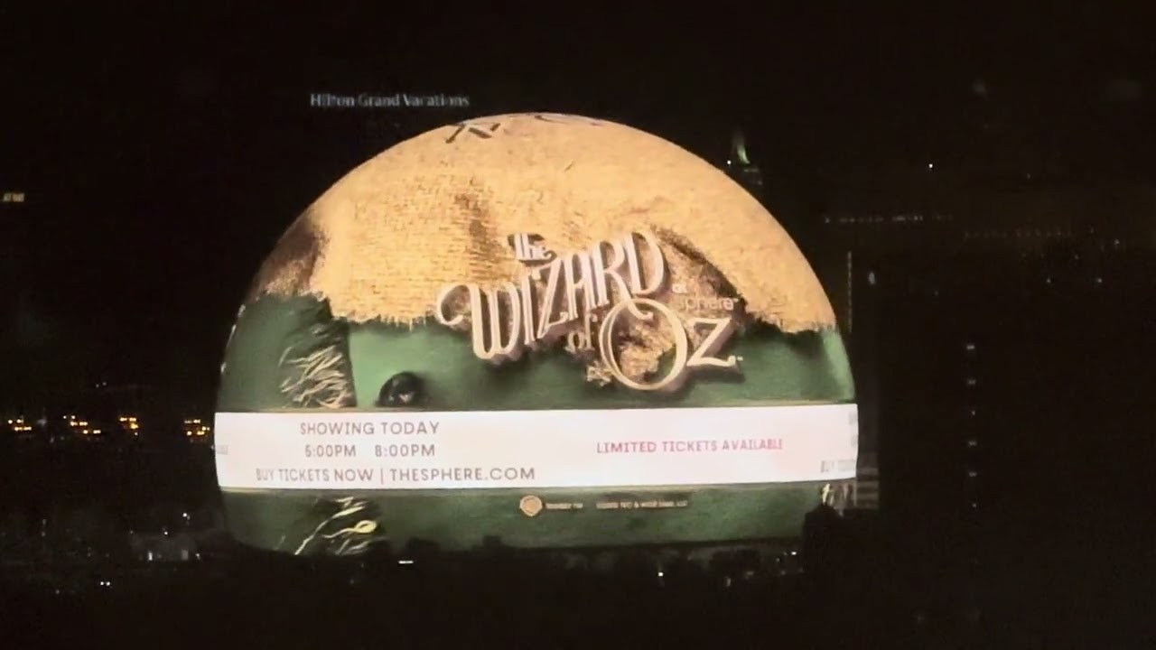 A minute of viewing the Sphere.  Wizard of Oz