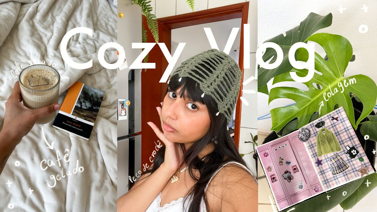Vlog | clube de colagem, fazendo croch&ecirc; e nhoque de abobora