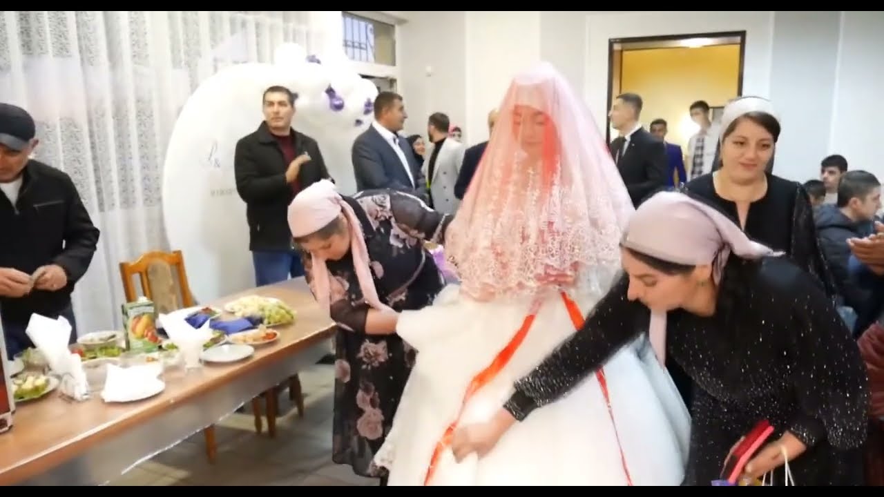 Встречаем прекрасную невесту. Открытие лица ! #Ahiska