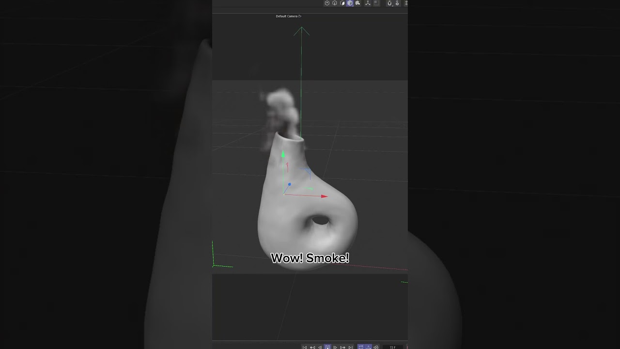 Quicktip: Emit Smoke out of an object in Cinema 4D using Pyro! #c4d #pyro #tutorial