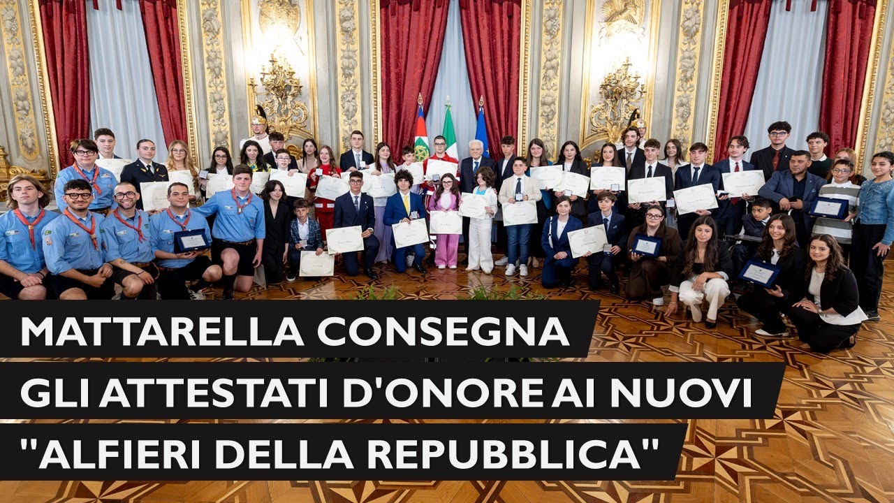 Il Presidente Mattarella consegna gli Attestati d’Onore ai nuovi Alfieri