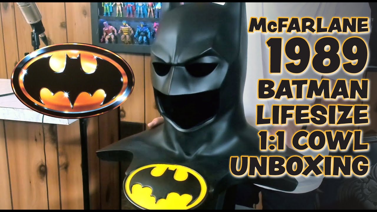 DC Direct 1989 Batman Cowl 1:1 Life Size Unboxing McFarlane Toys