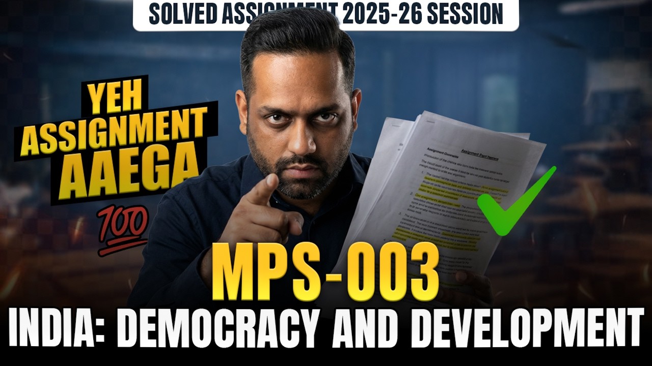 MPS 003 Solved Assignment PDF June 2026 | IGNOU MA Political Science Assignments