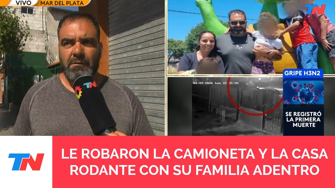 MAR DEL PLATA I Tres delincuentes robaron una camioneta y una casa rodante con una familia adentro