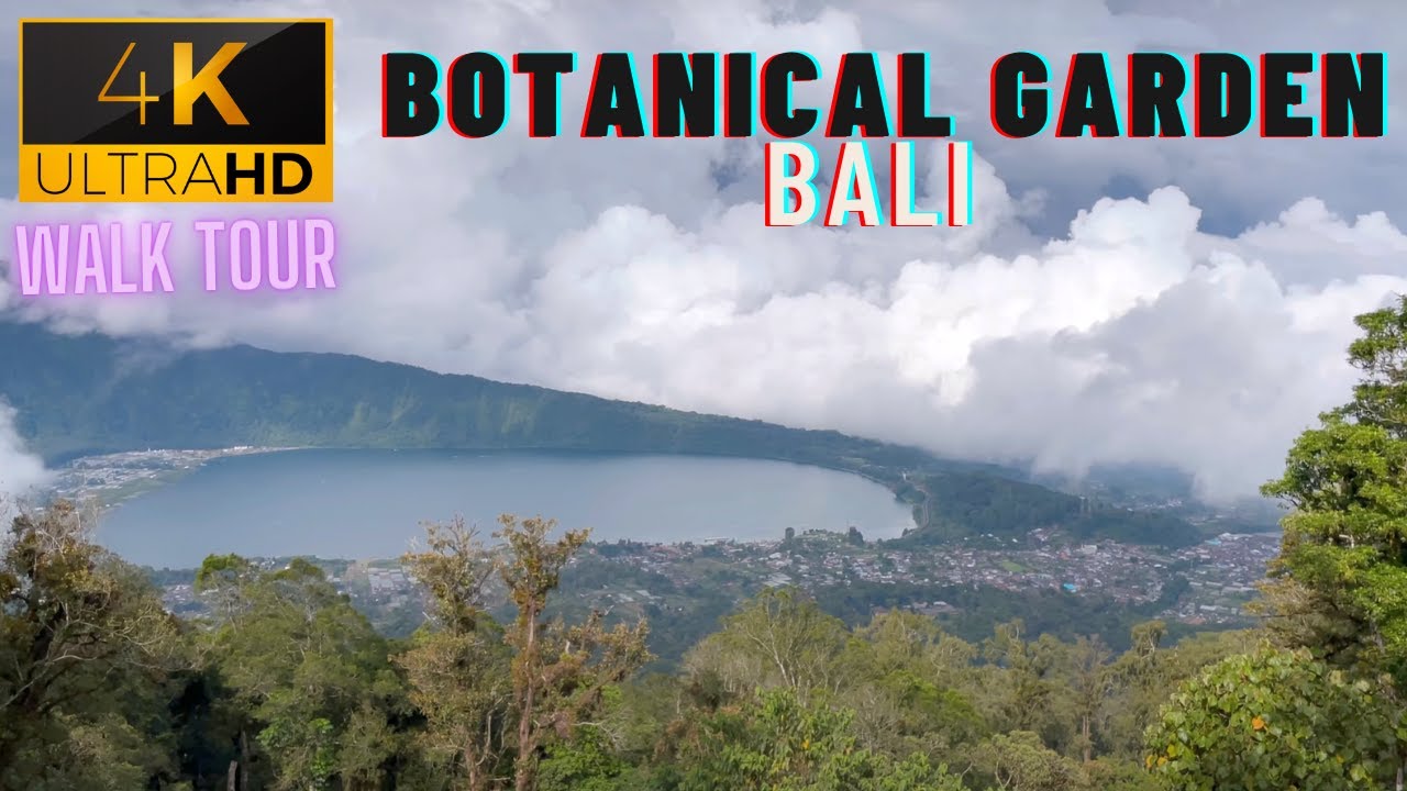 4K Walking Tour: Bali Botanical Garden & Climb to Puncak Tapak Bratan | Stunning Views & Monkey 🌿🏞️🐒