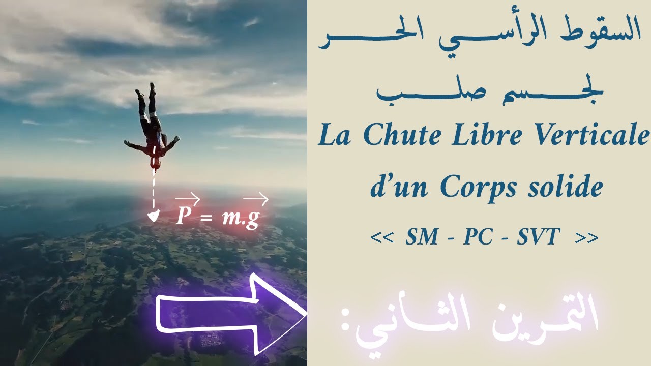 (Chute libre verticale)تصحيح التمرين (2) - السقوط الرأسي الحر